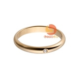 香港专柜代购 卡地亚 CARTIER玫瑰金单钻结婚戒指 B4088200 2.5mm