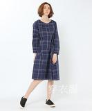 日单 森女studio CLIP 格子系列宽松休闲连衣裙