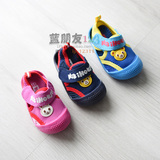 日本品牌原单正品男女童宝宝防滑凉鞋包头帆布鞋夏季软底学步凉鞋