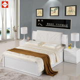 现代简约双人床韩式床1.8米床卧室床家具床1.5米板式高箱床单人床