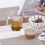 日本进口KINTO耐热玻璃杯 带把手咖啡杯 茶杯 红茶杯 马克杯