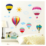 热气球飞机幼儿园小学生教室布置墙贴卡通儿童房卧室背景装饰贴纸