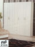整体衣柜定制平开门模压衣橱白色简约欧式组装衣柜实木家具定做