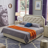 双人床美式皮床简约欧式头层真皮床卧室现代家具婚床小户型单人床