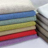 高档亚麻沙发布料加厚细麻混纺纯色沙发套墙布软包工程面料批发