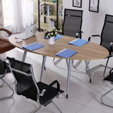 会议桌会客洽谈接待桌椭圆小型办公桌简约现代职员培训桌椅组合