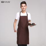 韩版时尚成人厨房餐厅男士围裙20002 加大长款无袖可定做印LOGO