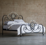 高档铁艺床 新古典欧式铁艺床 睡莲床1.5米1.8米 铁艺床 出口品质