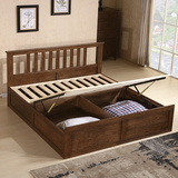 造生活纯实木床1.8米高箱体床储物床双人床1.5米宜家液压床白橡木