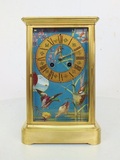 法国罕见铜鎏金珐琅古董座钟/壁炉钟-顶级收藏品西洋钟表