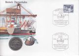民主德国 东德 1988 5马克 罗斯托克港 邮币封1