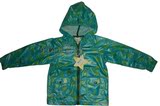 包邮美国防风外套单层儿童雨衣全棉针织防水贴膜青蛙印花儿童雨衣