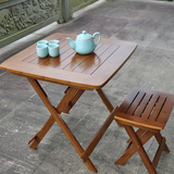 楠竹折叠桌子方桌 简约休闲小圆桌 便携多功能户外野餐小户型餐桌