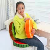 水果坐垫儿童学生办公室圆形加厚卡通座垫西瓜抱枕榻榻米椅子夏天