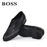 BOSS专柜正品商务正装男皮鞋英伦头层牛皮布洛克经典雕花西装男鞋
