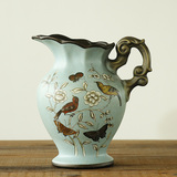 欧美式风格复古陶瓷花瓶插花器高档礼品居家装饰餐客厅工艺品摆件