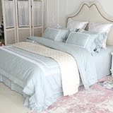 新款纯棉绿色床上用品四件套 纯色简约时尚床盖式 1.2 1.8米床品