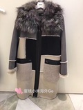 专柜正品代购韩国BNX2015冬款超级大毛领皮草外套 原4980