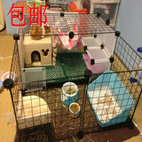 魔片DIY宠物笼子幼犬窝室内兔猫狗舍围墙可拆折叠防护栏 铁丝网片