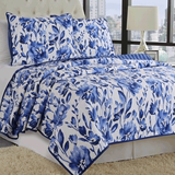 经典青花瓷花型优质纯棉被水洗绗缝空调被全棉床盖床单床罩夏凉被