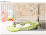日本制造厨房水槽沥水收纳架置物架水杯水果蔬菜收纳篮塑料D-5360