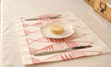 日式清新棉麻餐垫 双层隔热 日式餐桌布艺 现代简约 美食摄ins