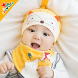 春秋季新款男婴幼儿胎帽婴儿童帽女3-6-12个月纯棉新生儿宝宝帽子