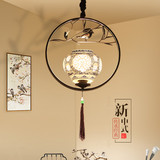 怡玥家居 现代新中式吊灯创意个性简约青花瓷灯罩餐厅灯书房灯具
