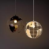 创意艺术咖啡厅过道卧室吧台餐厅灯 北欧现代简约地球单头吊灯具