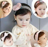 韩国韩版婴儿发带头饰 儿童发饰蕾丝布艺宝宝头花花朵女童发箍