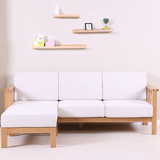 日式简约现代北欧实木组合三人单人客厅家具橡木沙发