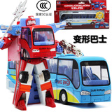 儿童变形巴士机器人 合金变形玩具车模型 男孩滑行玩具汽车2/10岁