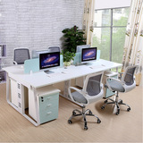 长沙办公家具厂办公桌椅4人钢架现代员工位职员桌简约屏风组合桌