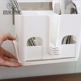 挂墙筷子筒挂式筷子笼沥水吸盘筷笼厨房筷子架筷筒塑料创意筷子盒
