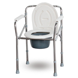 佛山电镀可折叠坐厕椅 老人可调坐便椅老年人马桶座厕便椅增高器