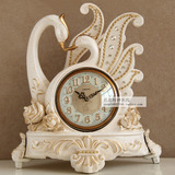 新款个性欧式钟表座钟静音石英钟时尚创意台钟客厅装饰摆件时钟表