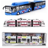 俊基大号双节加长四开门曼恩公交车公共汽车巴士客车模型玩具