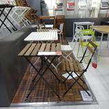 IKEA宜家代购 塔尔诺 实木折叠桌椅 户外庭院实木野餐阳台桌椅