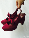 日本设计定制高端小众外贸日系甜美复古蝴蝶结粗跟防水台单鞋女鞋