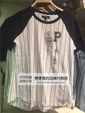 SPAO正品代购 16夏 韩国衣恋休闲女装插肩袖字母棒球短袖T恤衫