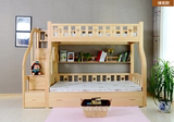 实木松木子母床1.2米1.5米儿童床储物高低床学生床上下床梯柜床