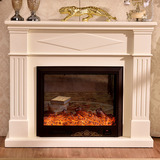 欧式实木壁炉象牙白喷点1米/1.3米客厅装饰柜电视柜壁炉取暖器