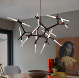 北欧复古艺术吊灯别墅客厅卧室咖啡厅创意个性装饰LED铁艺树枝灯