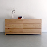 实木橡木胡桃木斗柜北欧简约现代纯实木五斗柜置物柜床边柜储物柜