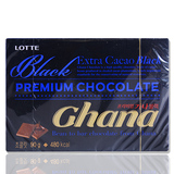 零食韩国进口食品 乐天加纳纯黑巧克力90g/111g 买4个包邮