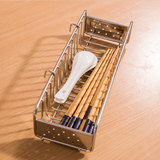 加粗304不锈钢沥水筷子笼挂式筷子盒餐具收纳盒筷子筒厨房收纳架