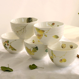肆月秋实系列日式碗和风餐具陶瓷米饭碗小汤碗出口日本礼品碗套装