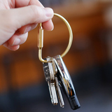 Modern黄铜钥匙扣 简约创意男女士 纯铜汽车复古金属钥匙圈礼物