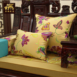 古典刺绣花新款中式抱枕靠垫高档实木红木沙发靠垫含芯床头靠背套
