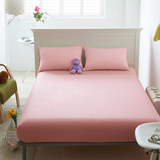 简宜全棉床笠床罩1.5纯色床套素净1米8纯棉席梦思床垫保护套1.2M